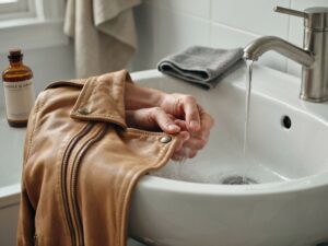 odnowiona skórzana kurtka